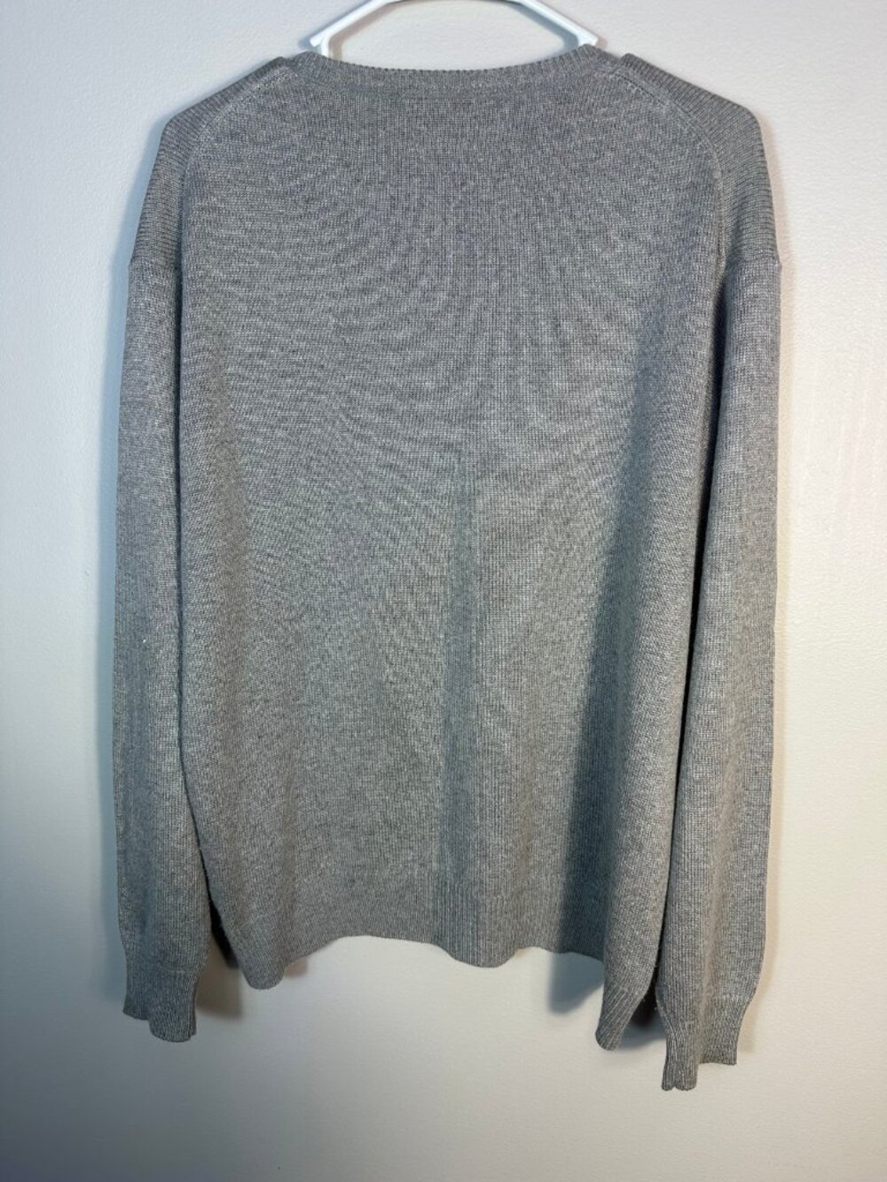 C The Collection Silk Cashmere Crewneck Sweater XL Gray